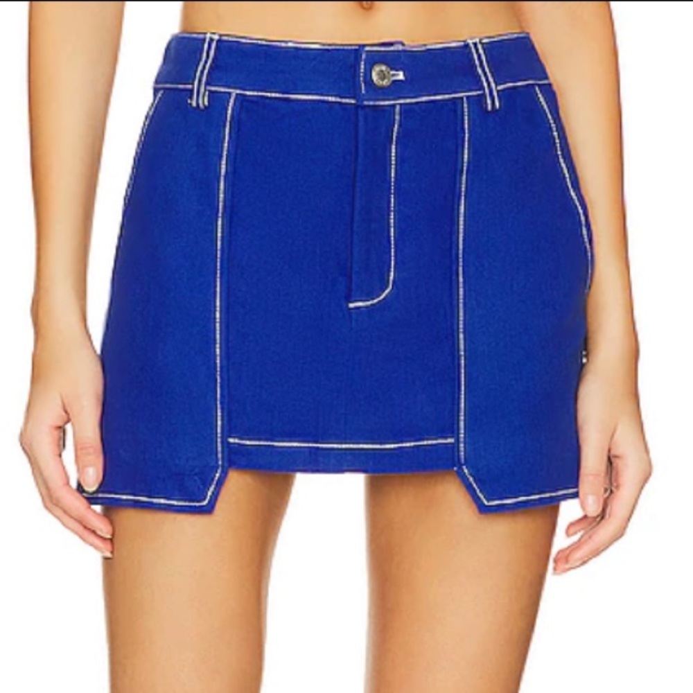Revolve BY.DYLAN blue skirt